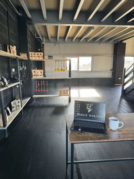 Rogue Wolves K9 academy welcome area.